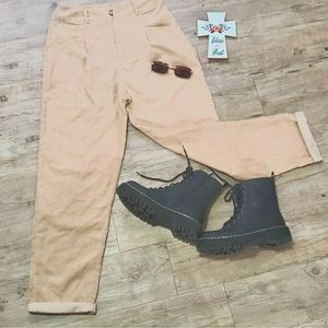 Classic Casual Corduroy Cleam Colored Women's Pants